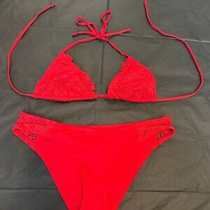 Red Lace Bikini